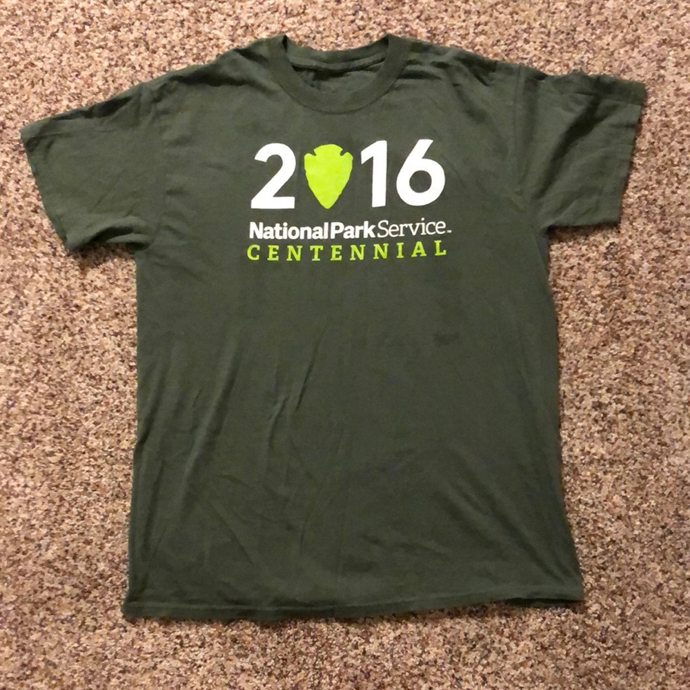 Mens M 2016 National Parks Green Tee